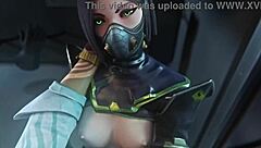 3D animated romance with cum in pussy and kissing