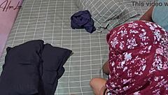 Big black cock cums on chubby stepsister's face