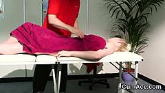 Frisky looker endures blowbang, getting facial cumshot and swallowing all the cream