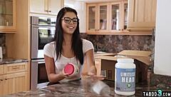 Cute Gina Valentina's First Blowbang With Five Monster Cocks!