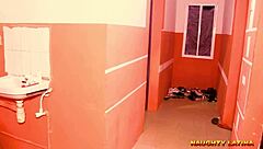 Husband Fucks Co-Wife While I Masturbate Horny at Door