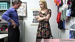 Did cute Chloe steal just a jacket? Time for harsh banging lesson!