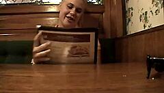Petite teen with braces enjoys public masturbation
