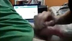 My good friend worships my cock with deepthroat, swallowing every drop, but spits some out in this homemade video