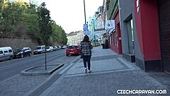 Blonde MILF's caravan sex from dating site sparks hardcore handjob and blowjob frenzy.