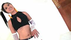 Thai girls dancing on the street at the bar