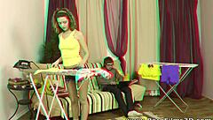 This tattooed guy is nailing Ninel's perfect cunt in 3D anal porn, wow!