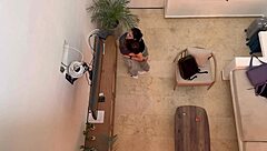 Two hot lesbians finger and kiss to orgasm on vacation