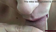 Lucky husband's wife invites girlfriend for threesome to share cum