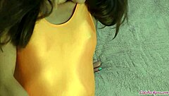 Girl in glasses sensual sucking big dick and doggy fucking