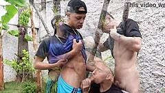 Orgy after the game with twinks.