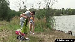 Hot Teen 18+ Has Outdoor Sex By The Lake With Big Cock