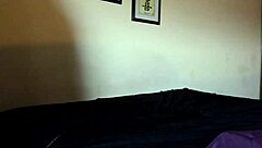 She reveals huge natural tits and gives morning blowjob