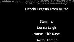 Freshman Donna Leigh Gets Hitachi Magic Wand Orgasms By Female Nurses During Physical