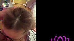 Asian girlfriend gets deepthroat and facefuck while parents away