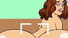 Pawg stripper rips clothes in anime trouble!