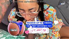 Beautiful brunette Leyne Rodriguez gives the best blow jobs of March