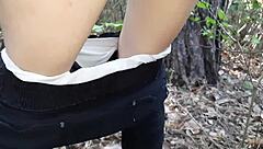 Lesbian Strapon Play in Public Forest