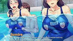 notorious neighbors cum for wives in pool threesome?