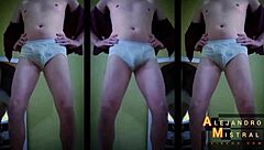 Alejandro's hard cock in underwear?