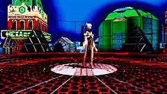 A beautiful half-naked whore dances with her naked pussy exposed