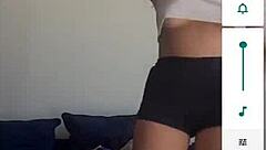 Bouncing Blonde Titties During Workout In Shorts