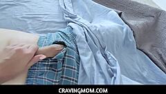 Nin Elle films stepsons cock then sucks it