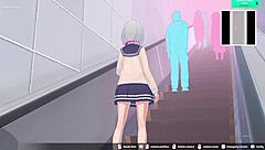 i'm in the elevator scene of loop train h-game