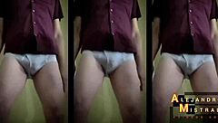 Alejandro's hard cock in underwear?