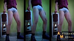 Alejandro's hard cock in underwear?