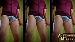 Alejandro's hard cock in underwear?