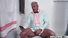 A mature gay meets his new stepson for the first time in this amateur video