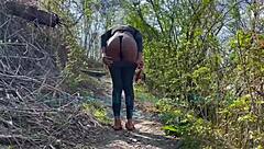 Ebony babe takes big black cock with cum inside her.