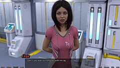 Milf Stretches Big Boobs in Stranded Space