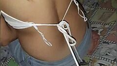 Arriving late home, she made me fuck her petite teen pussy outdoors.