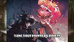 Futanari hentai with Weiss and femdom J/O & CBT denial