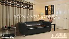 Jocelyn Kay in tight latex dress and platform shoes - part 1