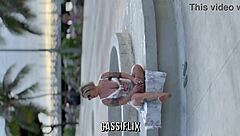 fingers deep in latina's wet pussy and ass