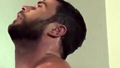 firefighter and hydraulic technician in bar bathroom