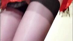 does shemale in corset cum in stockings