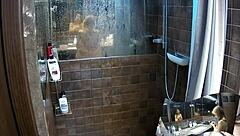 two girlfriends showering together in the bathroom, so hot