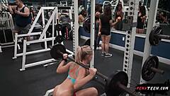 Public gym locker room encounter with a horny teen