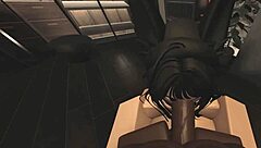 A cartoon porn video with a rough sex scene in a bedroom