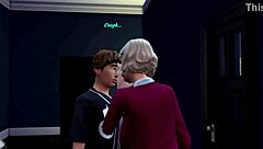 Grandmother and hot girls in a group, wet and wild fun with The Sims 4