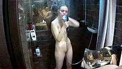 two girlfriends showering together in the bathroom, so hot