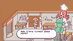 Kinky Waitress Puts Cum On Pizza In Futanari Game