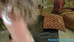 Tiny Teen 18+ Gets Pussy Eaten And Swallows Cum