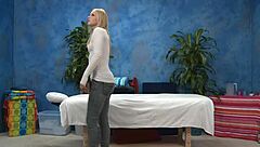 Erection during massage.