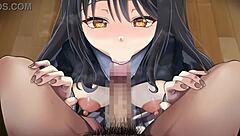 I give Junior a passionate blowjob in this hentai anime scene.