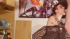 Skinny Goth Babe Sloppy Blowjob Compilation in HD!